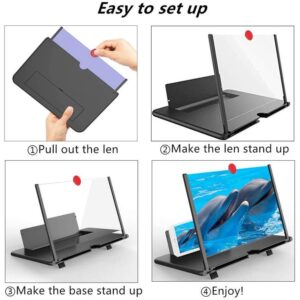 Universal Screen Magnifier for Cell Phone, Portable 3D HD Screen Enlarger Movies Amplifier with Foldable Holder Stand, Compatible with All Smartphones - Walmart_com